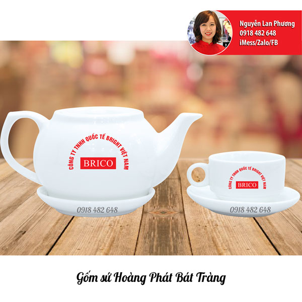 Ấm chén CK nắp bẹt, công ty TNHH Bright Việt Nam