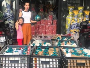 Bình tài lộc in logo quà tặng gốm sứ Bát Tràng