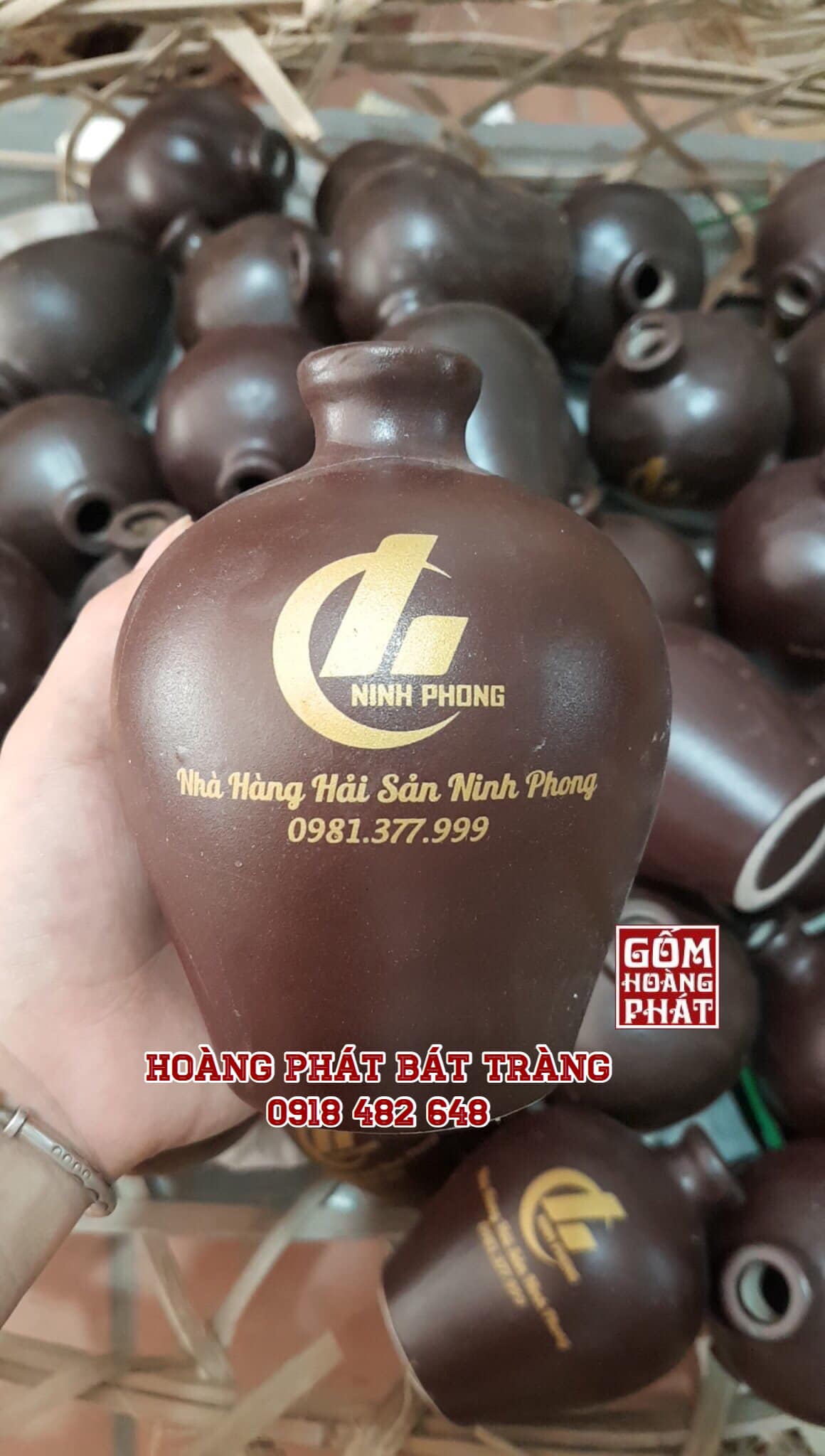 nam ruou bat trang men nau sanh 500ml nha hang hai san ninh phong