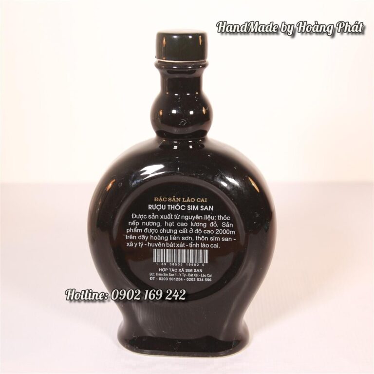Nậm rượu in ấn logo dáng bẹp 550ml