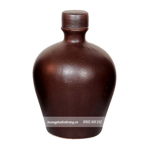 Nậm rượu men nâu sần