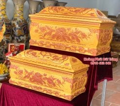 Quách tiểu sành sen phình men hoàng thổ mái Vòm 3