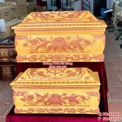 Quách tiểu sành sen phình men hoàng thổ mái Vòm 2