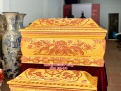 Quách tiểu sành sen phình men hoàng thổ mái Vòm 1