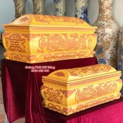 Quách tiểu sành Song Linh men hoàng thổ mái Vòm 2