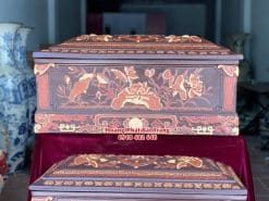 Quách tiểu sành sen lá nâu tỉa kỹ chân vuông 3