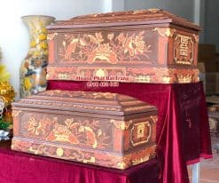 Quách tiểu sành sen lá nâu tỉa kỹ chân vuông 4