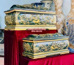 Quách tiểu sứ hoa sen xanh lục mái Vòm cỡ Đại 1