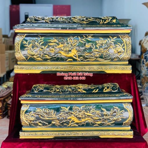 Quách tiểu sứ hoa sen xanh lục mái Vòm cỡ Đại