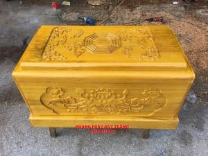 quách gỗ vàng tâm cao cấp