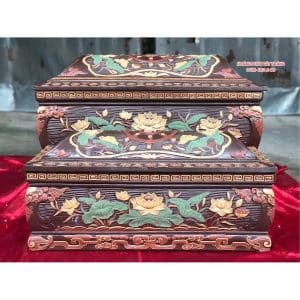 Quách tiểu sành sen phình lá xanh mái Vòm cỡ Đại