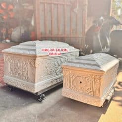 Quách tiểu sứ sen đứng màu trắng mái Vòm 2