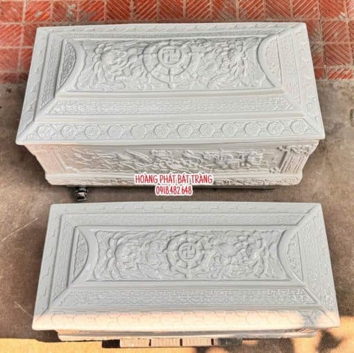 Quách tiểu sứ sen đứng màu trắng mái Vòm 3