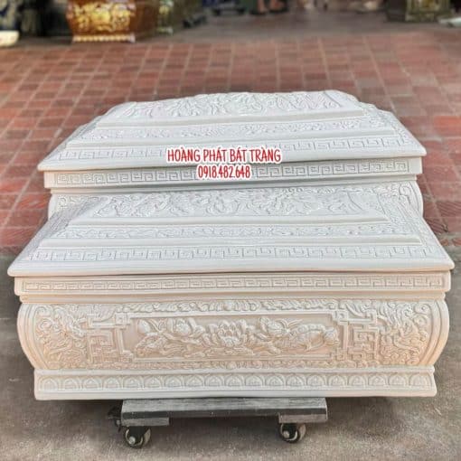 Quách tiểu sứ phình sen phình màu trắng mái Vòm QTSA453