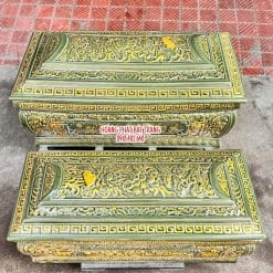 Quách tiểu sứ sen phình thạch anh nhũ vàng cỡ Đại 1