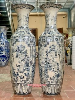 Lục bình sứ tứ quý men rạn vẽ