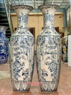 Lục bình sứ tứ quý men rạn vẽ