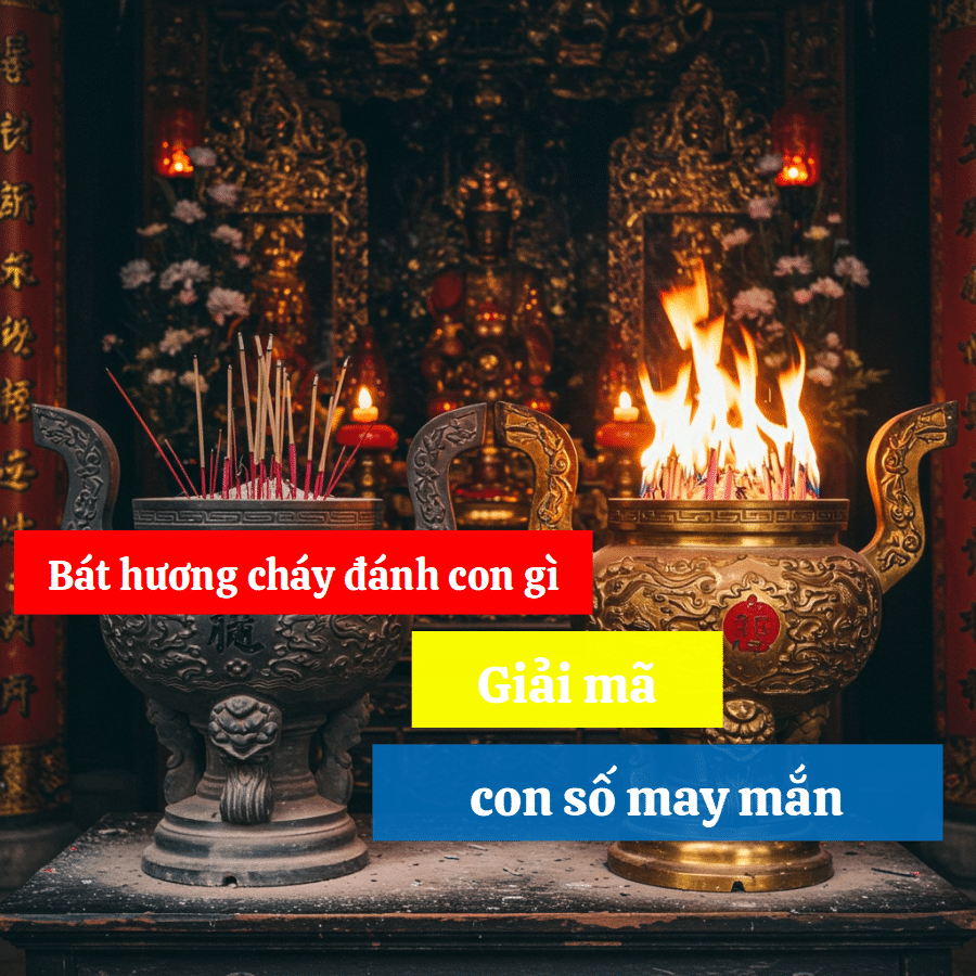 Bát hương cháy đánh con gì, giải mã những con số may mắn