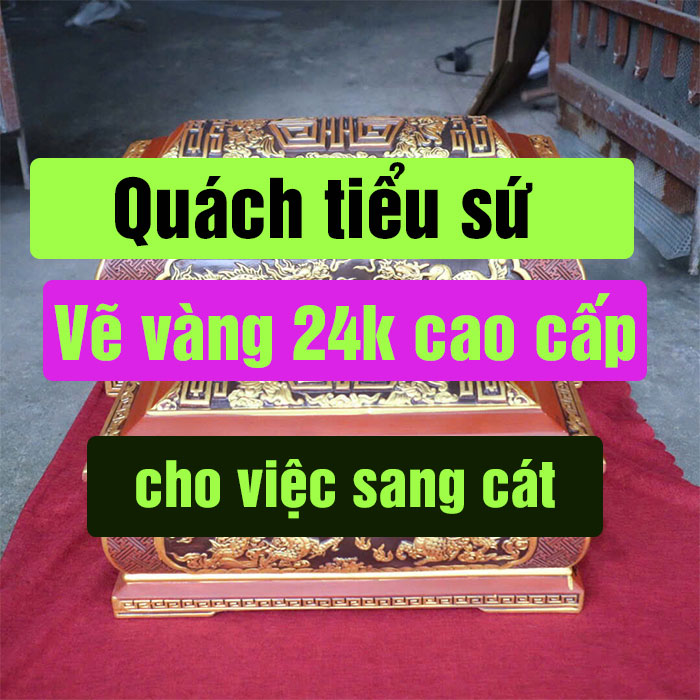 Tiểu Sứ Vẽ Vàng 24K Sự Sang Trọng Trong Nghi Lễ Sang Cát