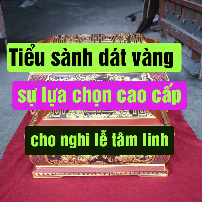 Tiểu sành dát vàng Bát Tràng