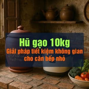 Hũ sanh đựng gạo 10kg – Giải pháp tiết kiệm không gian cho căn bếp nhỏ