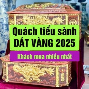 Quách tiểu sành dát vàng 2025, khách mua nhiều