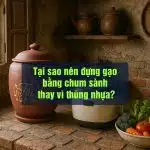 Tại sao nên đựng gạo bằng chum sành thay vì thùng nhựa?