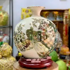 Bình tài lộc công danh phú quý vẽ vàng H36