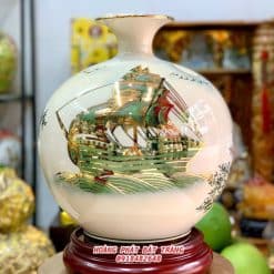 Bình tài lộc công danh phú quý vẽ vàng H36