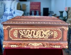 Quách tiểu sành Rồng chân quỳ 3 màu cỡ Đại QTSA95