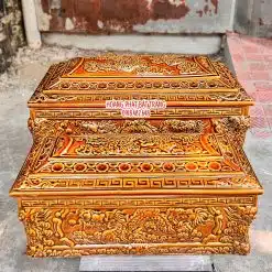 Tiểu quách sứ màu hoàng thổ cỡ Trung QTSU10