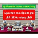 Bộ đồ thờ thần tài men rạn Bát Tràng, Lựa chọn cao cấp cho gia chủ tài lộc vượng phát