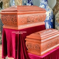 Quách tiểu sành ngũ phúc kim tiền nâu 2 màu cỡ Đại QTSA92