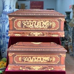 Quách tiểu sành Rồng chân quỳ 3 màu cỡ Đại QTSA95