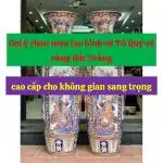 Gợi ý chọn mua lục bình sứ Tứ Quý vẽ vàng Bát Tràng cao cấp cho không gian sang trọng