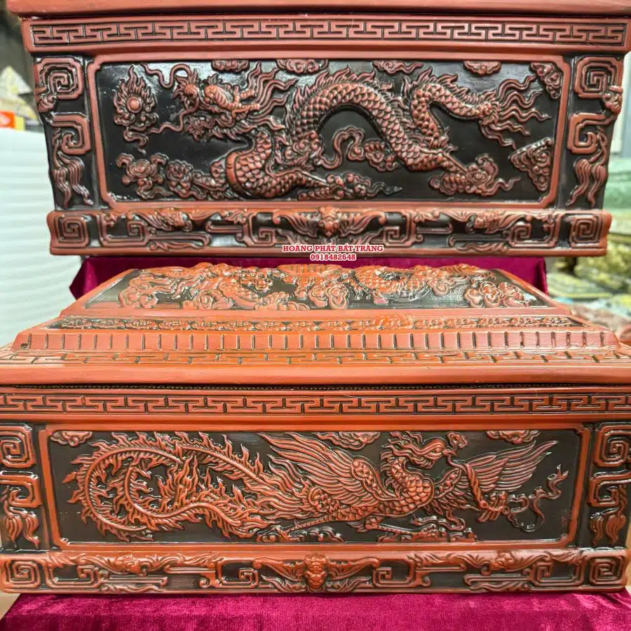 Quách tiểu sành Song Linh cỡ Đại mái Vòm QTSA101