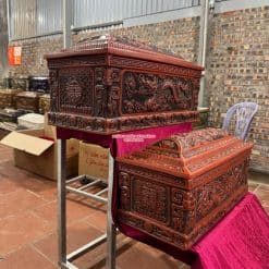 Quách tiểu sành Song Linh cỡ Đại mái Vòm QTSA101