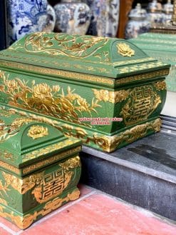 Quách tiểu sành sen phình xanh bộ đội dát vàng