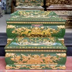 Quách tiểu sành sen phình xanh bộ đội dát vàng