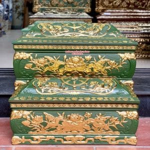 Quách tiểu sành sen phình xanh bộ đội dát vàng