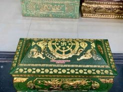 Quách tiểu sành rồng phình xanh bộ đội dát vàng QTSA99