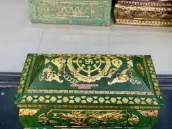 Quách tiểu sành rồng phình xanh bộ đội dát vàng QTSA99