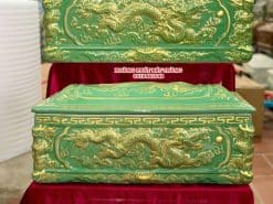 Quách tiểu sứ Rồng xanh ngọc vẽ nhũ QTSU457