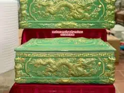 Quách tiểu sứ Rồng xanh ngọc vẽ nhũ QTSU457