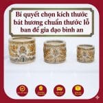 Bí quyết chọn kích thước bát hương chuẩn thước lỗ ban để gia đạo bình an