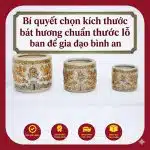 Bí quyết chọn kích thước bát hương chuẩn thước lỗ ban để gia đạo bình an