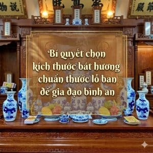 Bí quyết chọn kích thước bát hương chuẩn thước lỗ ban để gia đạo bình an