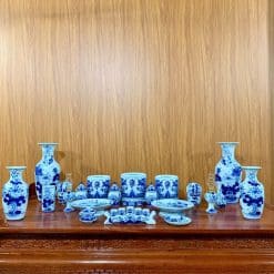 Alternative view of Bộ đồ thờ men lam Bát Tràng 08C