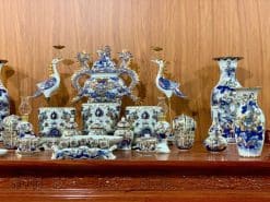 Alternative view of BỘ ĐỒ THỜ MEN LAM VẼ VÀNG BÁT TRÀNG 06A