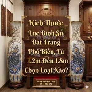 Kích Thước Lục Bình Sứ Bát Tràng Phổ Biến, Từ 1.2m Đến 1.8m Chọn Loại Nào?
